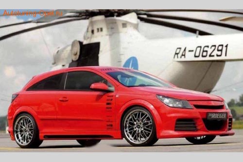 Аэродинамический обвес Rieger v1 для Opel Astra H GTC. Тюнинг Opel Astra H GTC.